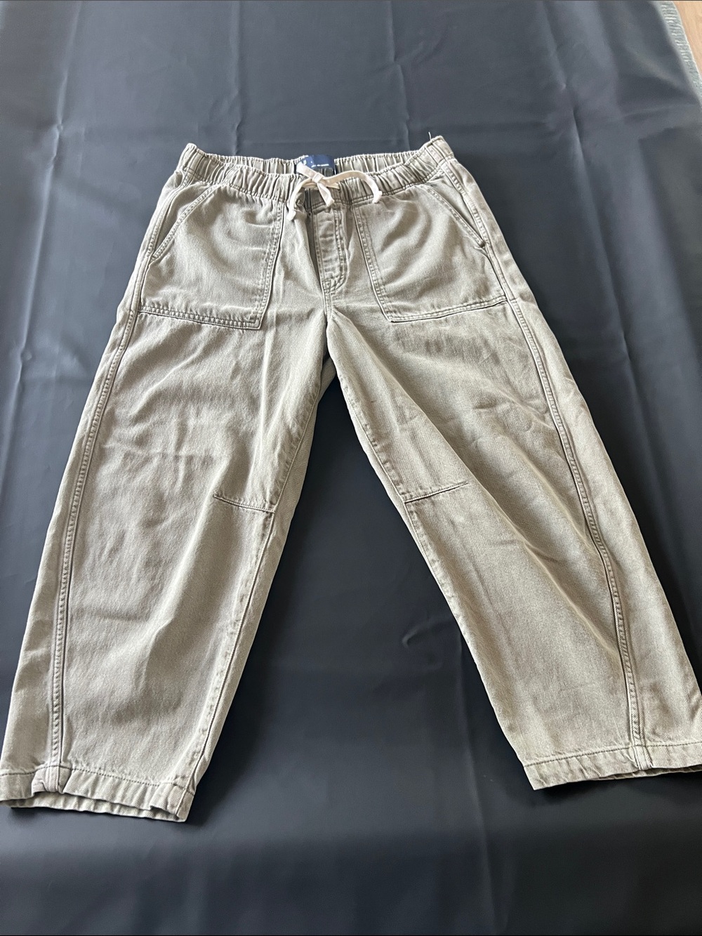 GAP Women’s Drawstring Barrell Joggers in Light Khaki (green)